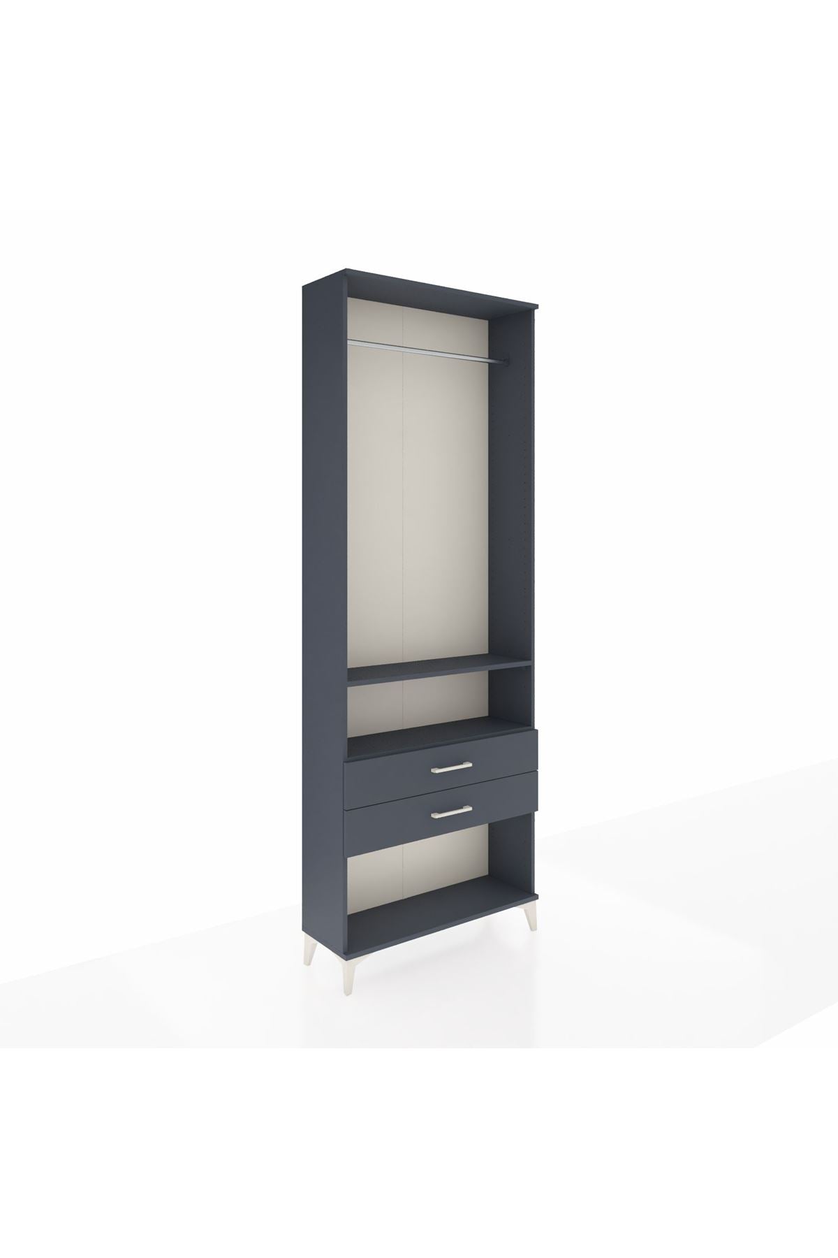Arges Dolap 2 Raflı 2 Çekmeceli Tek Askılı 88x30x243 - S33M302V5A