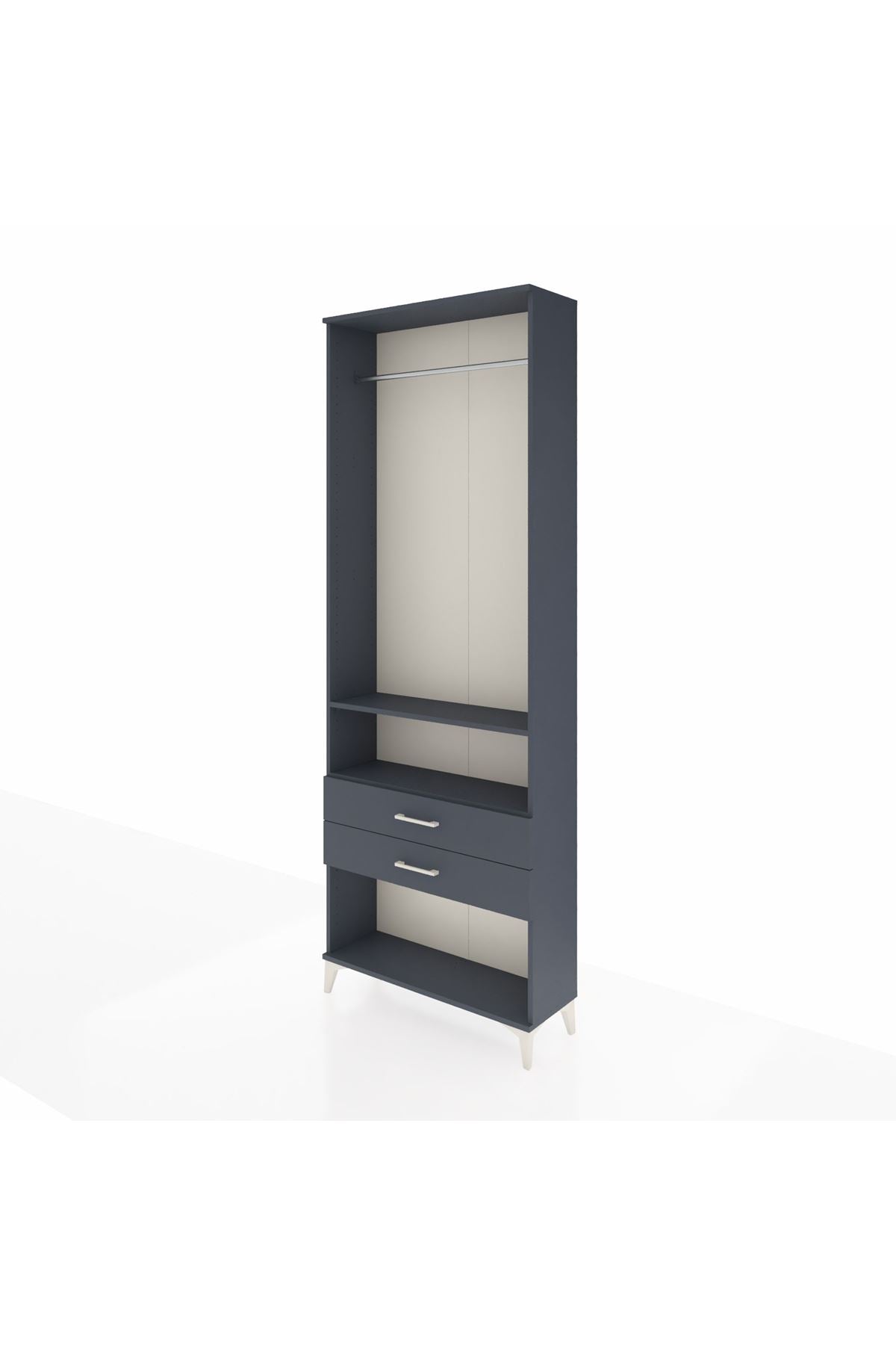 Arges Dolap 2 Raflı 2 Çekmeceli Tek Askılı 88x30x243 - S33M302V5A