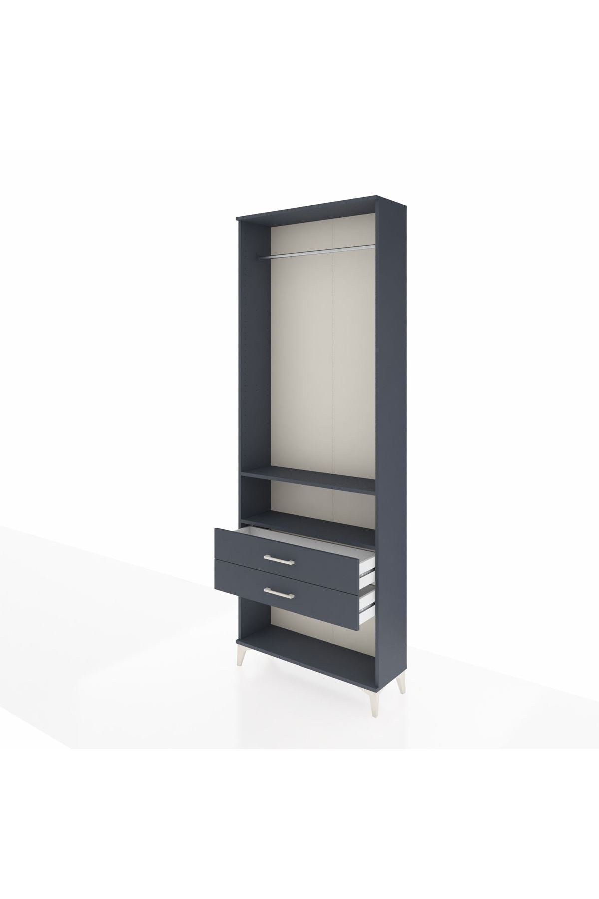 Arges Dolap 2 Raflı 2 Çekmeceli Tek Askılı 88x30x243 - S33M302V5A