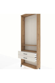 Arges Dolap 2 Raflı 2 Çekmeceli Tek Askılı 88x30x243 - S33M302V7A