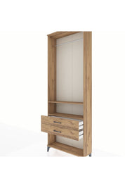 Arges Dolap 2 Raflı 2 Çekmeceli Tek Askılı 88x30x243 - S33M302V9A