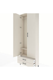 Arges Dolap 2 Raflı 2 Çekmeceli Tek Askılı 88x30x243 - S33M303V1A