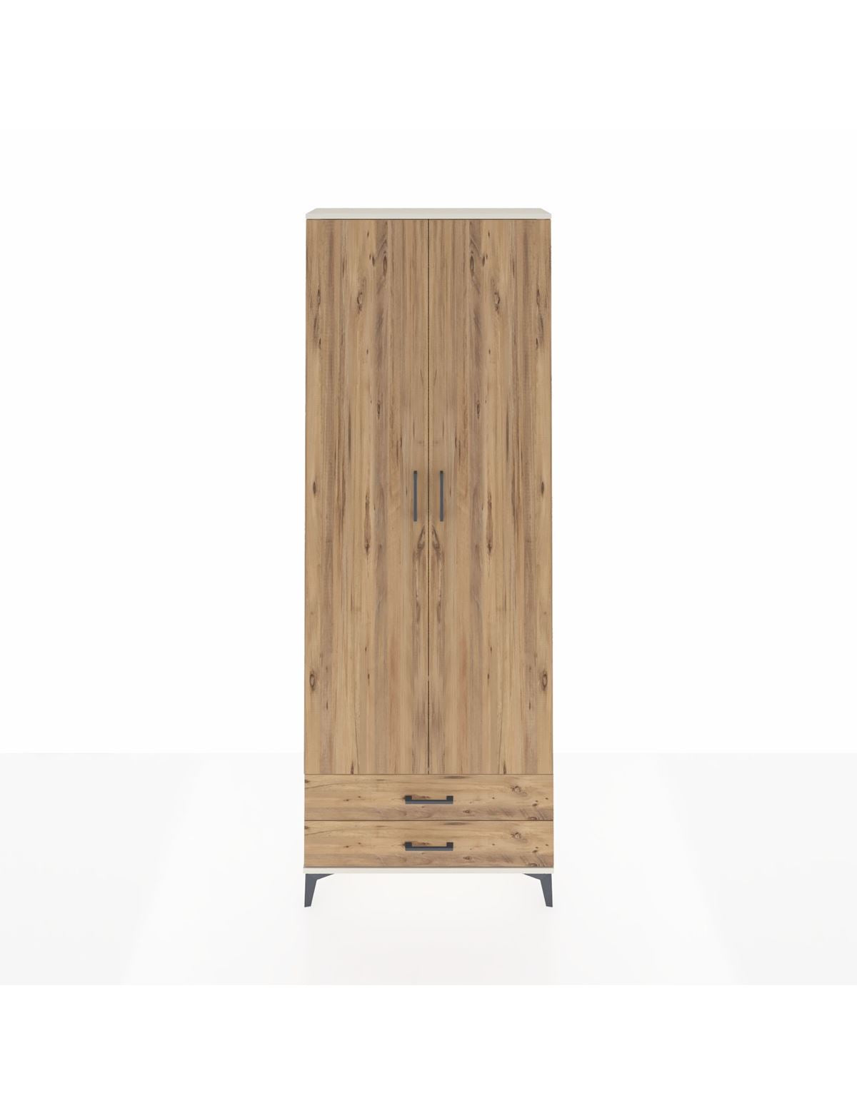Arges Dolap 2 Raflı 2 Çekmeceli Tek Askılı 88x30x243 - S33M303V3A