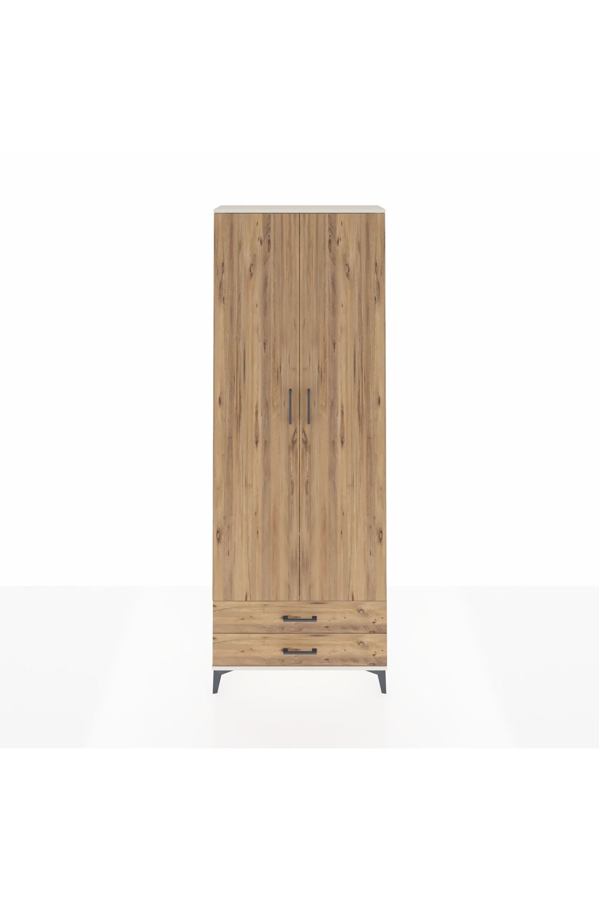 Arges Dolap 2 Raflı 2 Çekmeceli Tek Askılı 88x30x243 - S33M303V3A
