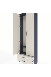 Arges Dolap 2 Raflı 2 Çekmeceli Tek Askılı 88x30x243 - S33M303V4A