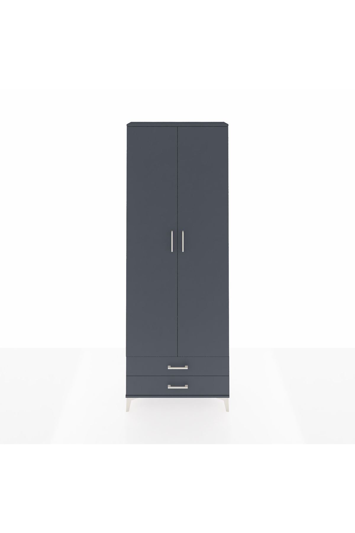 Arges Dolap 2 Raflı 2 Çekmeceli Tek Askılı 88x30x243 - S33M303V5A