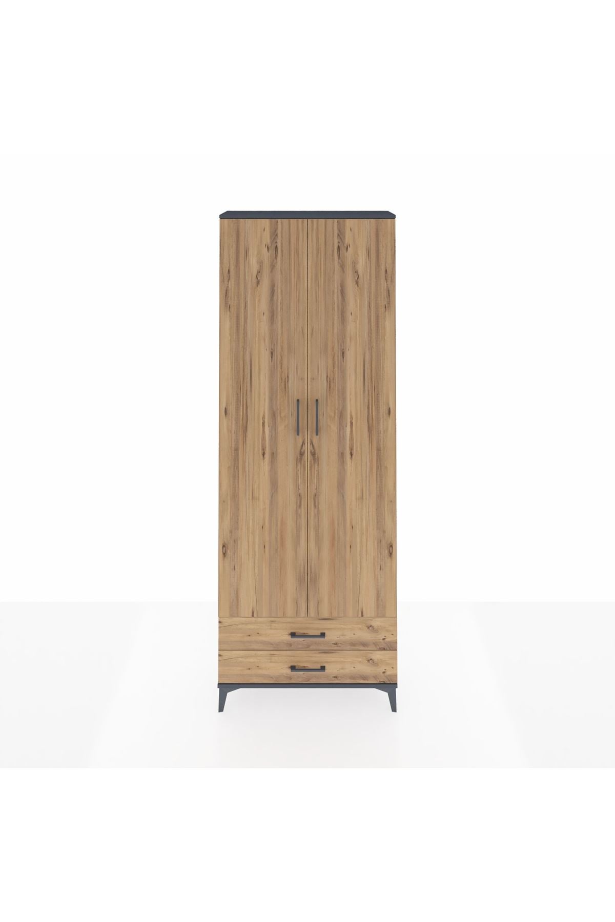 Arges Dolap 2 Raflı 2 Çekmeceli Tek Askılı 88x30x243 - S33M303V6A