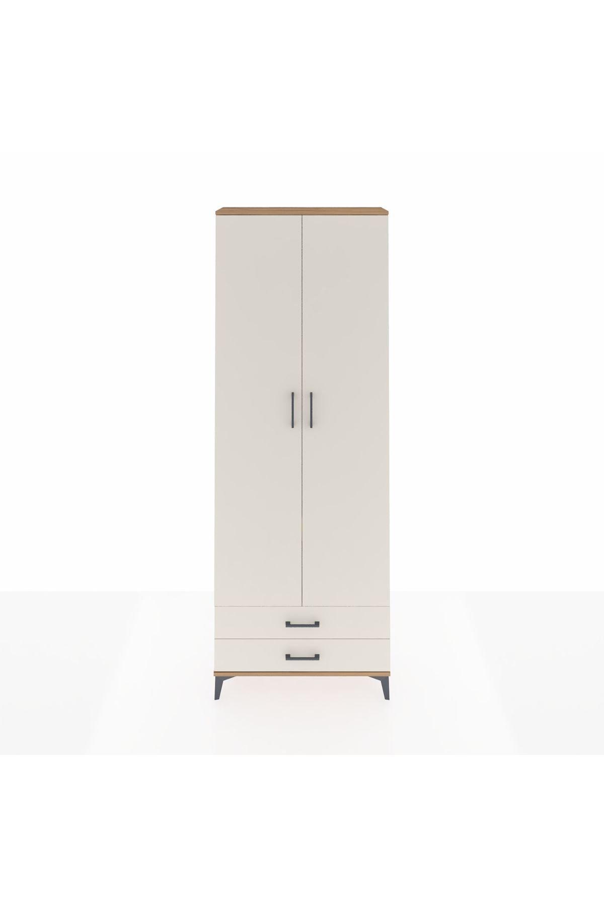 Arges Dolap 2 Raflı 2 Çekmeceli Tek Askılı 88x30x243 - S33M303V7A