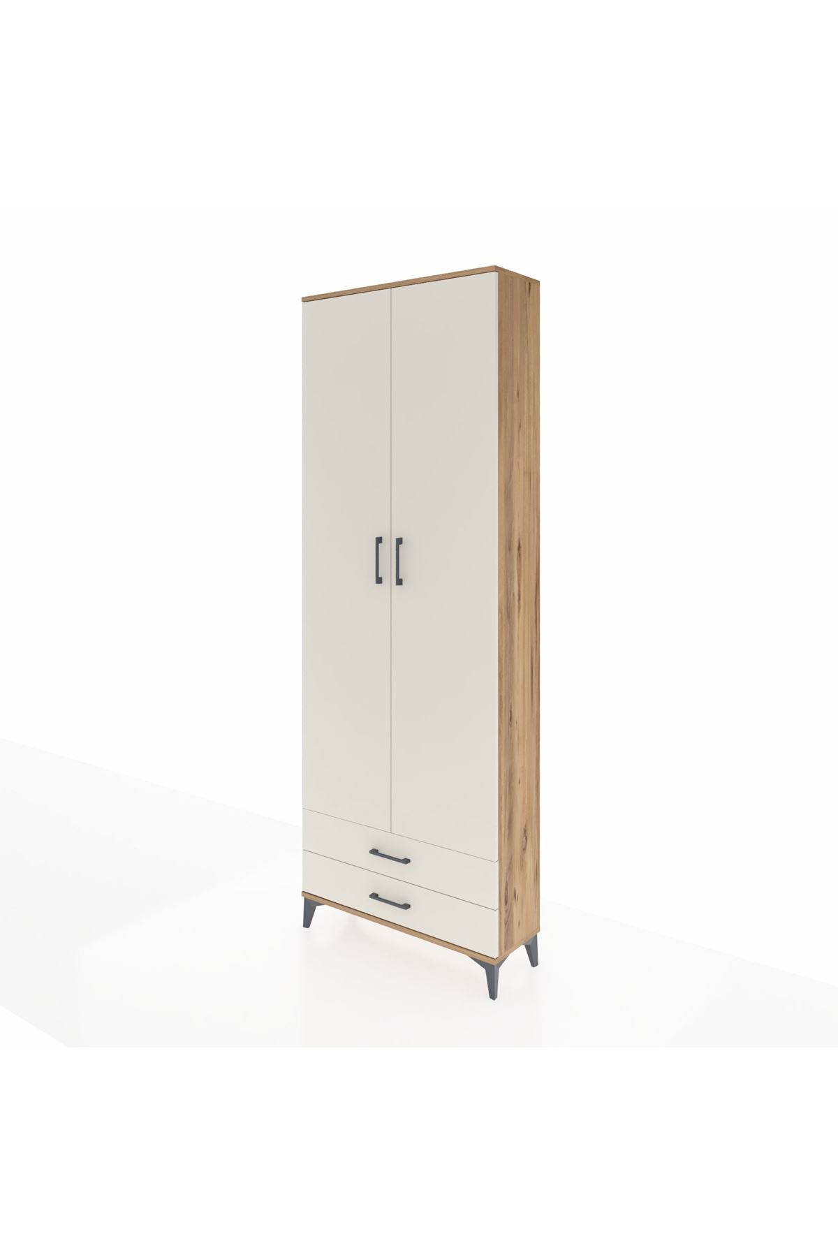 Arges Dolap 2 Raflı 2 Çekmeceli Tek Askılı 88x30x243 - S33M303V7A