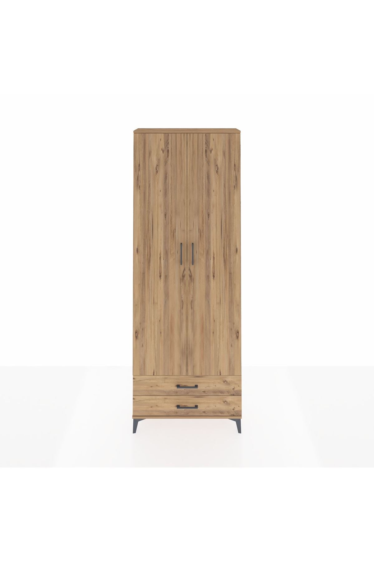 Arges Dolap 2 Raflı 2 Çekmeceli Tek Askılı 88x30x243 - S33M303V9A