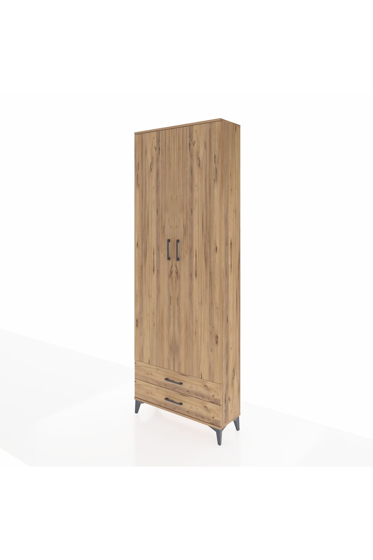 Arges Dolap 2 Raflı 2 Çekmeceli Tek Askılı 88x30x243 - S33M303V9A
