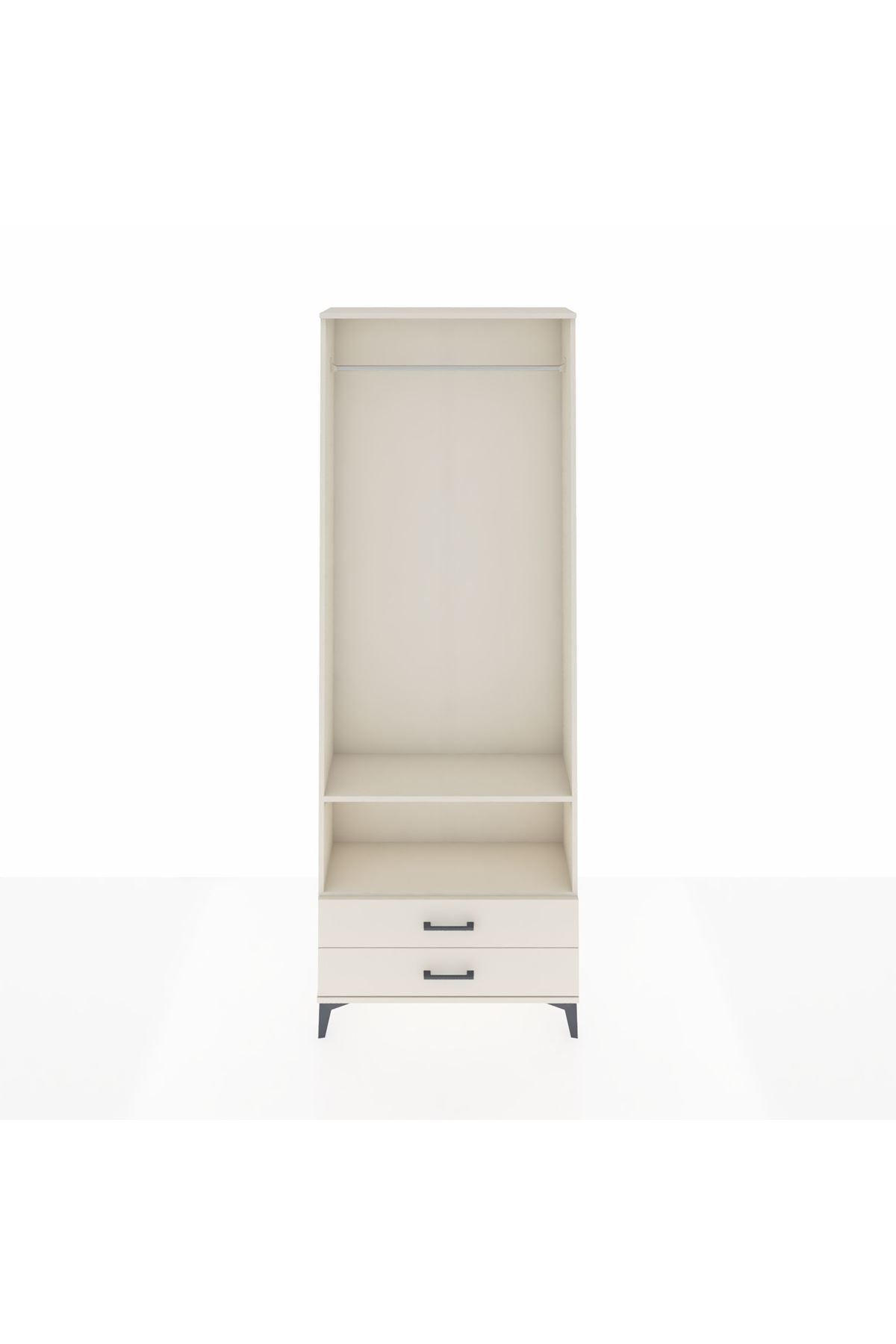 Arges Dolap 2 Raflı 2 Çekmeceli Tek Askılı 88x30x243 - S33M304V1A
