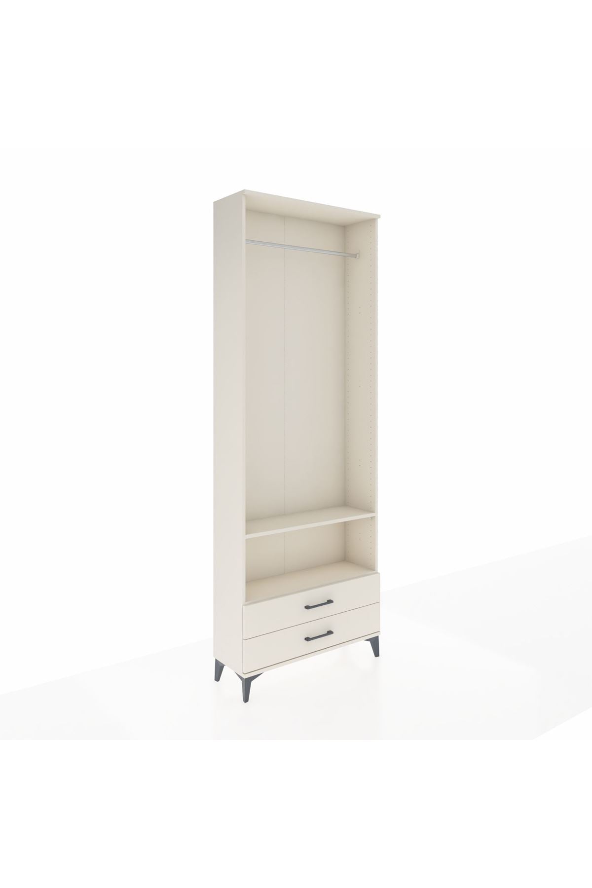 Arges Dolap 2 Raflı 2 Çekmeceli Tek Askılı 88x30x243 - S33M304V1A