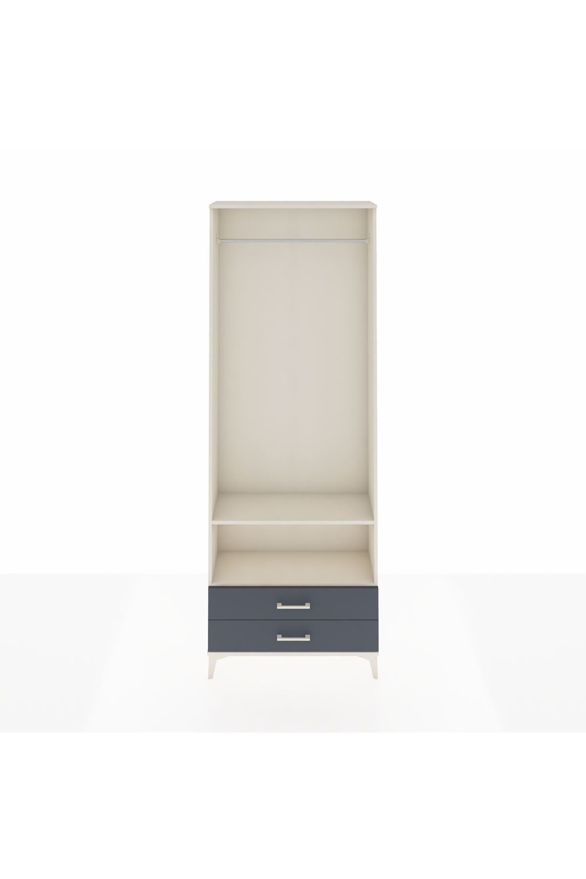Arges Dolap 2 Raflı 2 Çekmeceli Tek Askılı 88x30x243 - S33M304V2A