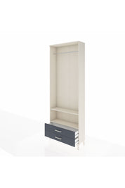 Arges Dolap 2 Raflı 2 Çekmeceli Tek Askılı 88x30x243 - S33M304V2A