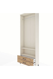 Arges Dolap 2 Raflı 2 Çekmeceli Tek Askılı 88x30x243 - S33M304V3A