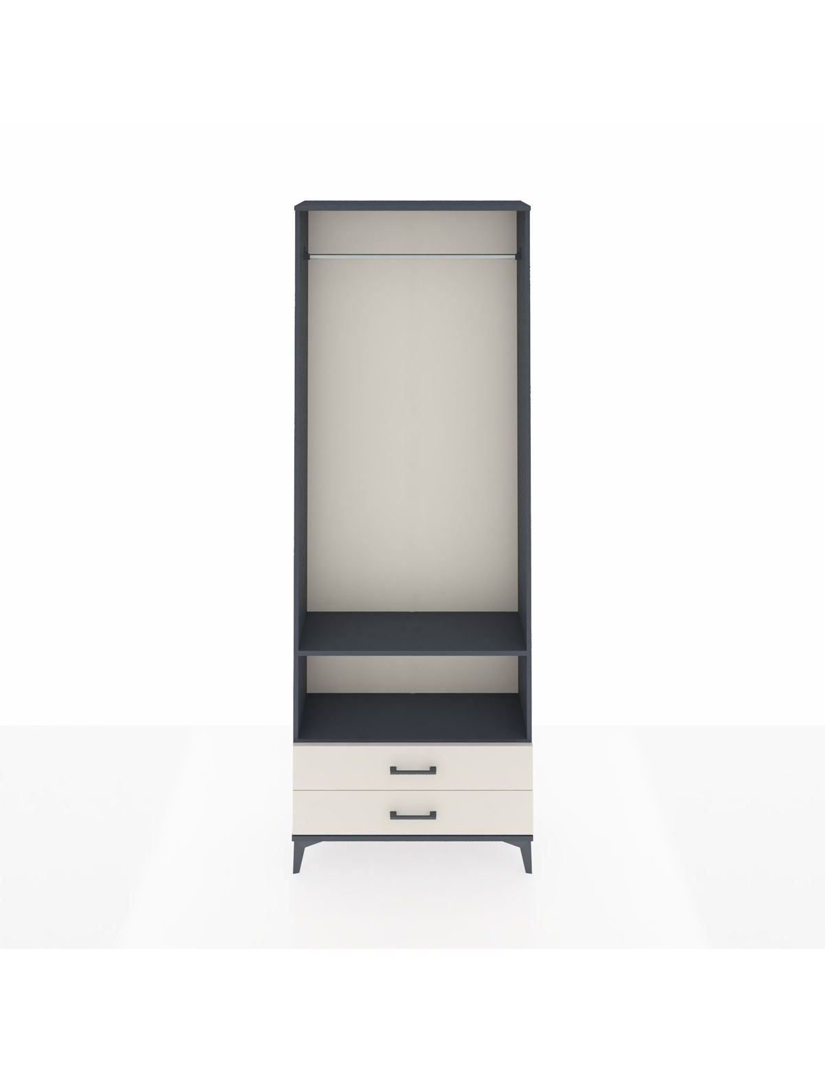 Arges Dolap 2 Raflı 2 Çekmeceli Tek Askılı 88x30x243 - S33M304V4A
