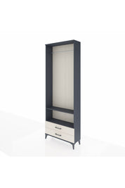 Arges Dolap 2 Raflı 2 Çekmeceli Tek Askılı 88x30x243 - S33M304V4A