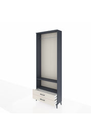 Arges Dolap 2 Raflı 2 Çekmeceli Tek Askılı 88x30x243 - S33M304V4A