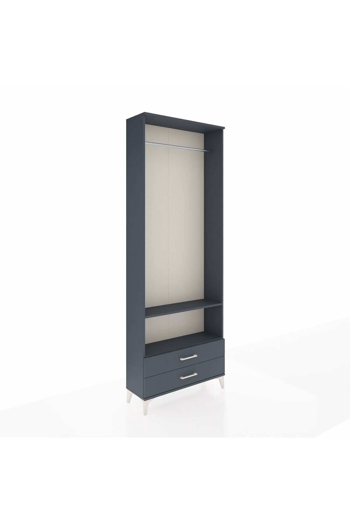 Arges Dolap 2 Raflı 2 Çekmeceli Tek Askılı 88x30x243 - S33M304V5A