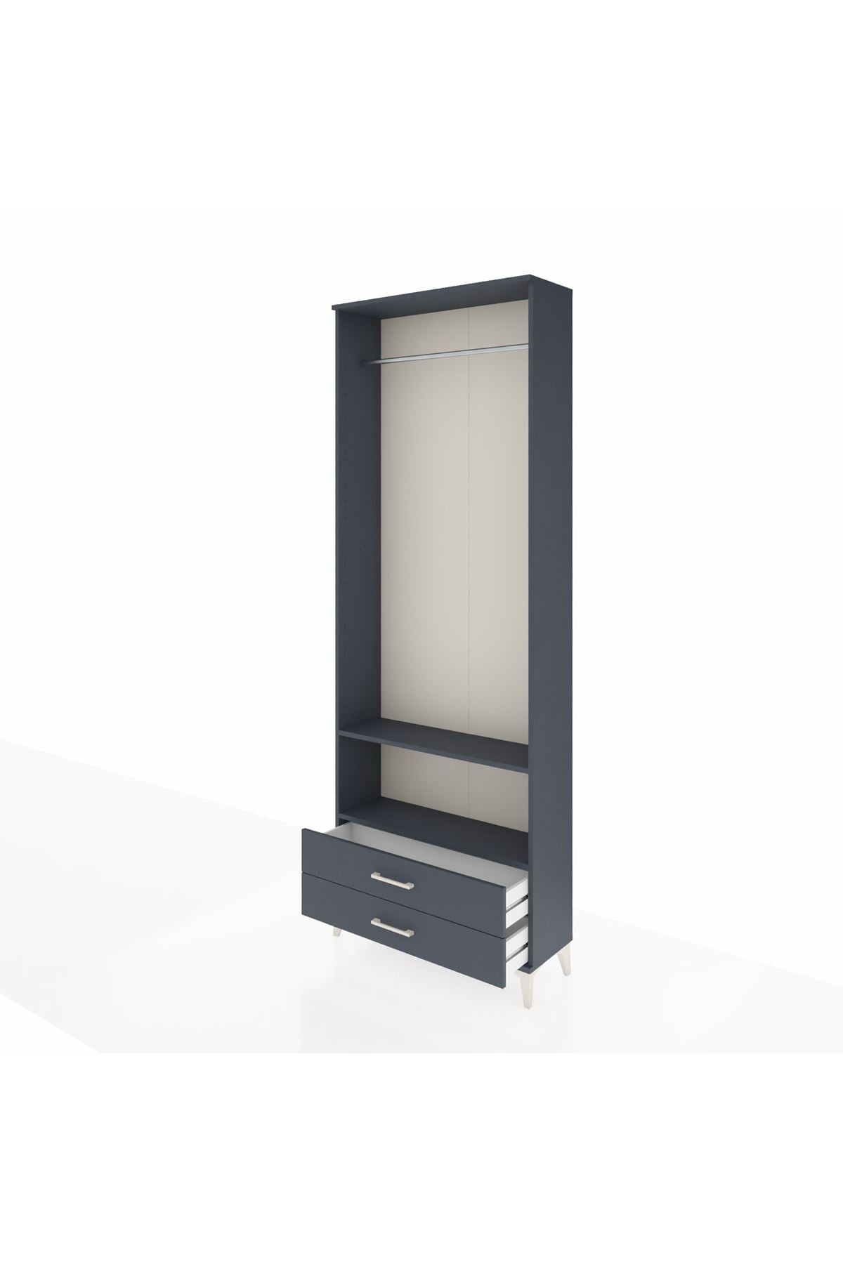 Arges Dolap 2 Raflı 2 Çekmeceli Tek Askılı 88x30x243 - S33M304V5A