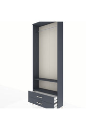 Arges Dolap 2 Raflı 2 Çekmeceli Tek Askılı 88x30x243 - S33M304V5A