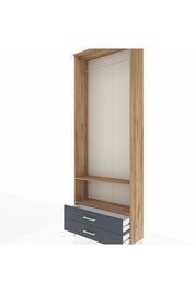 Arges Dolap 2 Raflı 2 Çekmeceli Tek Askılı 88x30x243 - S33M304V8A