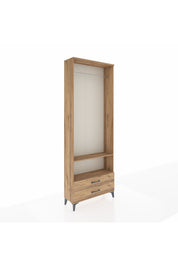 Arges Dolap 2 Raflı 2 Çekmeceli Tek Askılı 88x30x243 - S33M304V9A