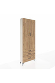 Arges Dolap Tek Raflı 3 Çekmeceli Tek Askılı 88x30x243 - S33M305V3A