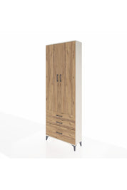 Arges Dolap Tek Raflı 3 Çekmeceli Tek Askılı 88x30x243 - S33M305V3A