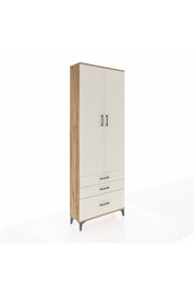 Arges Dolap Tek Raflı 3 Çekmeceli Tek Askılı 88x30x243 - S33M305V7A