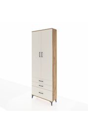 Arges Dolap Tek Raflı 3 Çekmeceli Tek Askılı 88x30x243 - S33M305V7A