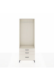 Arges Dolap Tek Raflı 3 Çekmeceli Tek Askılı 88x30x243 - S33M306V1A