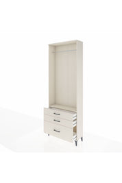 Arges Dolap Tek Raflı 3 Çekmeceli Tek Askılı 88x30x243 - S33M306V1A