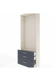 Arges Dolap Tek Raflı 3 Çekmeceli Tek Askılı 88x30x243 - S33M306V2A
