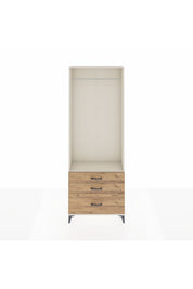 Arges Dolap Tek Raflı 3 Çekmeceli Tek Askılı 88x30x243 - S33M306V3A