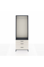 Arges Dolap Tek Raflı 3 Çekmeceli Tek Askılı 88x30x243 - S33M306V4A