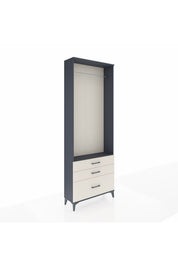 Arges Dolap Tek Raflı 3 Çekmeceli Tek Askılı 88x30x243 - S33M306V4A