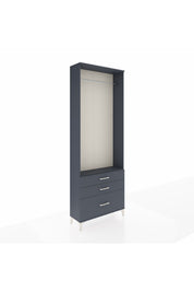 Arges Dolap Tek Raflı 3 Çekmeceli Tek Askılı 88x30x243 - S33M306V5A