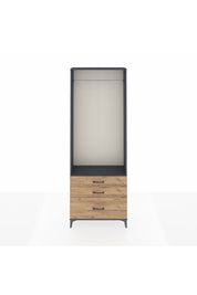 Arges Dolap Tek Raflı 3 Çekmeceli Tek Askılı 88x30x243 - S33M306V6A