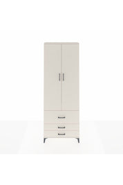 Arges Dolap Tek Raflı 3 Çekmeceli Tek Askılı 88x30x243 - S33M307V1A