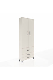 Arges Dolap Tek Raflı 3 Çekmeceli Tek Askılı 88x30x243 - S33M307V1A