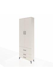 Arges Dolap Tek Raflı 3 Çekmeceli Tek Askılı 88x30x243 - S33M307V1A