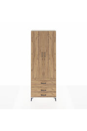 Arges Dolap Tek Raflı 3 Çekmeceli Tek Askılı 88x30x243 - S33M307V3A