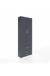 Arges Dolap Tek Raflı 3 Çekmeceli Tek Askılı 88x30x243 - S33M307V5A
