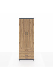Arges Dolap Tek Raflı 3 Çekmeceli Tek Askılı 88x30x243 - S33M307V6A