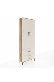 Arges Dolap Tek Raflı 3 Çekmeceli Tek Askılı 88x30x243 - S33M307V7A