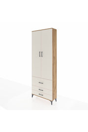 Arges Dolap Tek Raflı 3 Çekmeceli Tek Askılı 88x30x243 - S33M307V7A