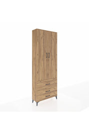 Arges Dolap Tek Raflı 3 Çekmeceli Tek Askılı 88x30x243 - S33M307V9A