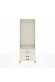 Arges Dolap Tek Raflı 3 Çekmeceli Tek Askılı 88x30x243 - S33M308V1A